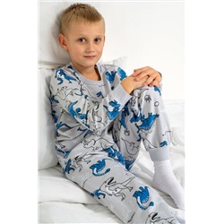 Хлопковая пижама для мальчика из футера с начесом Happyfox