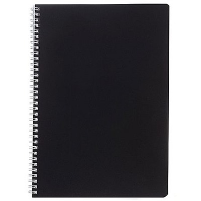 Тетрадь А4  96л клетка на спирали "СОЛО.Черный бархат" софт-тач, перфорация на отрыв (092879) Хатбер