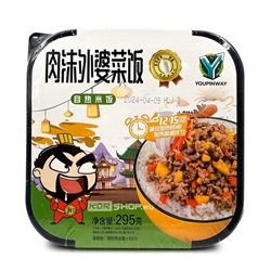 Саморазогревающийся рис с овощами и мясным фаршем Youpinway, Китай, 295 г. Срок до 28.12.2025.Распродажа