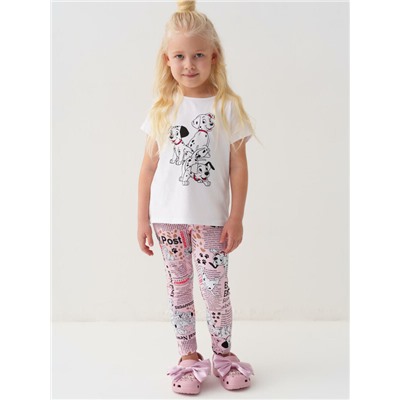 Брюки трикотажные для девочек (легинсы), 2 пары в комплекте