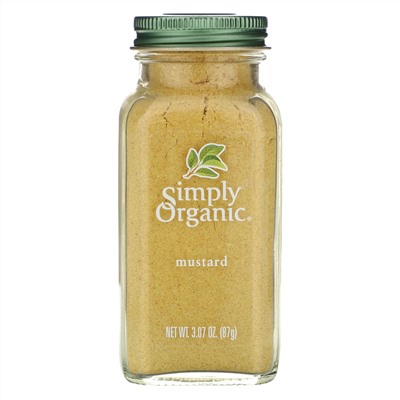 Simply Organic, Горчица, 3.07 унций (87 г)