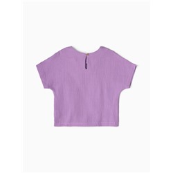Футболка для девочки из муслина KAFTAN, лиловая, рост 98 см