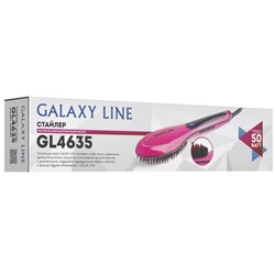 Стайлер Galaxy LINE GL 4635, 50 Вт, керамическое покрытие, до 230 °C, розово-чёрный