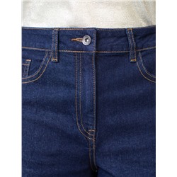 Джинсовые шорты бермуды со стрелками из эластичного денима