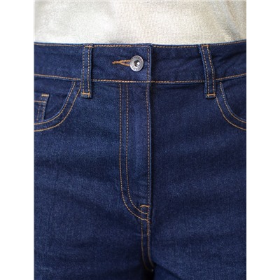 Джинсовые шорты бермуды со стрелками из эластичного денима