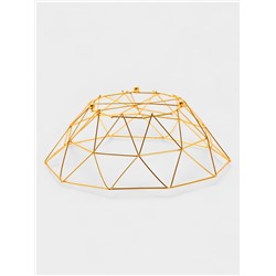 Ваза для фруктов «Доляна. Геометрия Голд», 25.5×27×10 см, золотистая