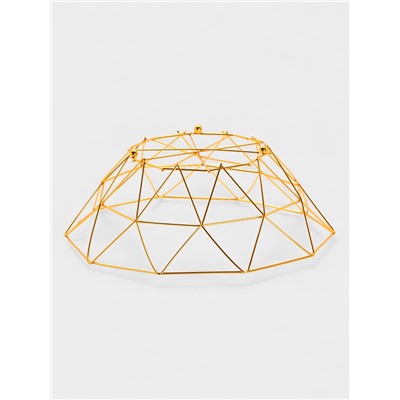 Ваза для фруктов «Доляна. Геометрия Голд», 25.5×27×10 см, золотистая