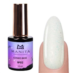MANITA База для ногтей камуфлирующая с блестками №02 / Cosmo Base, 10 мл