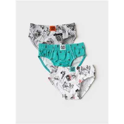 Трусы трикотажные для мальчиков - брифы, 3 шт в комплекте