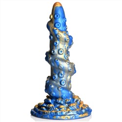 Голубой фантазийный фаллоимитатор Lord Kraken Tentacled Silicone Dildo - 21 см.