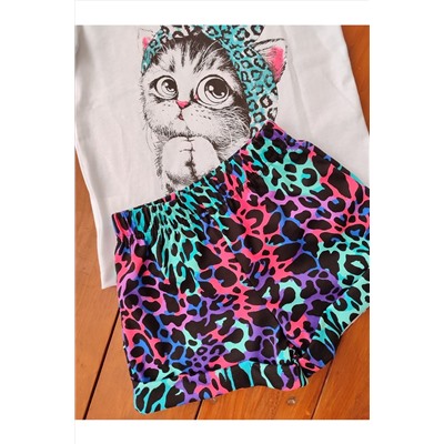 Костюм с шортами 33068 Кошка в косынке НАТАЛИ, 1243960