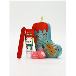 Подарочный набор новогодний Happy Holidays, бальзам для губ, крем для рук и пилочка, URAL LAB