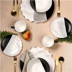 Тарелка плоская керамическая «Снежные горы», d=27 см