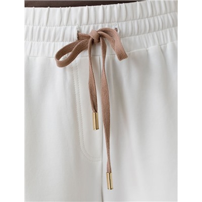 Прямые брюки с лампасами из эластичного футера двухнитки без начеса