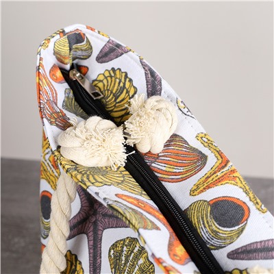 Сумка пляжная на молнии 45х32х14 см Морская звезда / BB11 /уп 1/