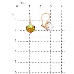 Серьги из золочёного серебра с кристаллами Swarovski 925 пробы 0044с-001VMз