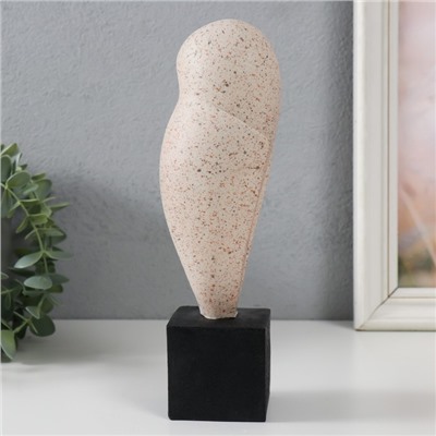 Фигурка полистоун «Сова: Обыкновенная сипуха на пеньке», песочный, 8.5×7×19 см