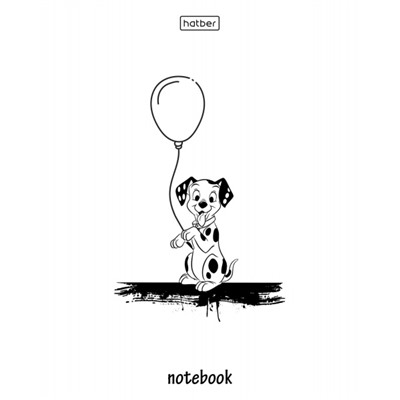 Тетрадь  48л клетка пластиковая обложка 300мкм "Забавные далматинцы" (092370) Хатбер