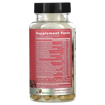Eu Natural, Glow, Folate & DHA, 60 Vegetarian Capsules