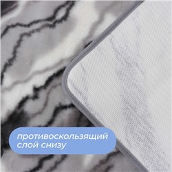 Коврик SAVANNA «Мечта», 50×80 см, серый