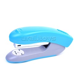 Степлер "Neon" 24/6&26/6 (мощность 20 листов, глубина скрепления 59 мм) пластиковый, в картонной коробке, неоновый голубой