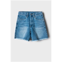 Шорты текстильные джинсовые для девочек PLAYTODAY, 1243743