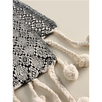 Плед SL Home Ethnics, 220×240 см с помпонами, 500 г/м²