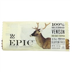 Epic Bar, Venison, Sea Salt + Pepper, 1 Bar, 1.5 oz ( 43 g)