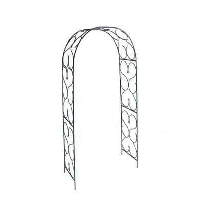 Арка садовая, 230×120×51 см, для вьющихся растений, металлическая, зелёная