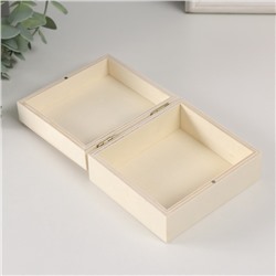 УЦЕНКА Шкатулка дерево под роспись «Прямоугольная» без замка 10×9×5 см