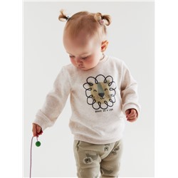 Костюм детский (свитшот, штанишки) «Крошка Я», размер 62-68 см, серый/зеленый