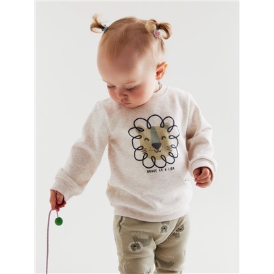 Костюм детский (свитшот, штанишки) «Крошка Я», размер 62-68 см, серый/зеленый