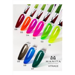 Manita Professional Гель-лак для ногтей c эффектом витража / Vitrage №01, желтый, 10 мл KRISTALLER, 1110296