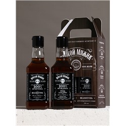 Подарочный набор ЧИСТОЕ СЧАСТЬЕ «Крутой мужик»: гель для душа и шампунь для волос, 2×250 мл