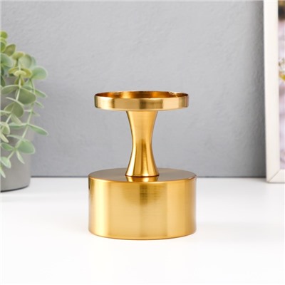 Металлический подсвечник на 1 свечу «Алессио», d=7.5 см, золото 9×9×12 см