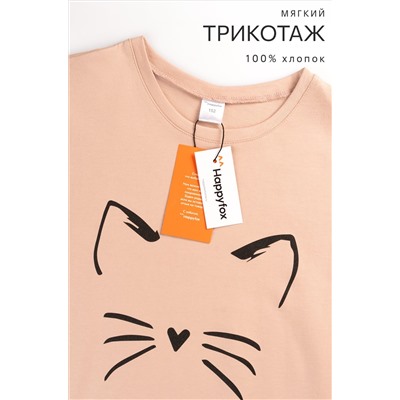 Туника оверсайз для девочки Happyfox