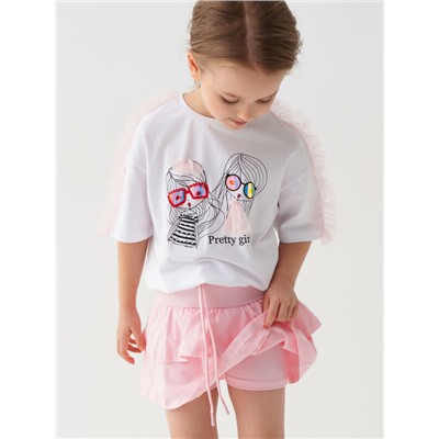 Юбка-шорты трикотажные для девочек