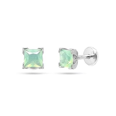 Серьги из серебра лунный камень, Ю-25005р