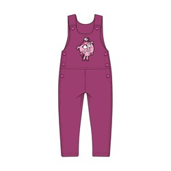 Полукомбинезон детский трикотажный для девочек