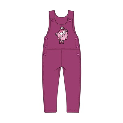 Полукомбинезон детский трикотажный для девочек