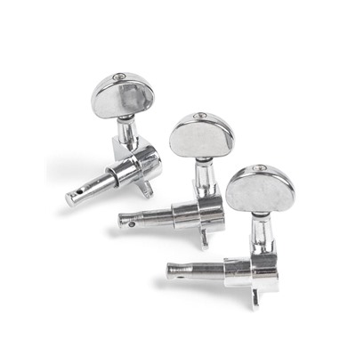 Комплект одиночной колковой механики Music Life, серебристые, 3+3