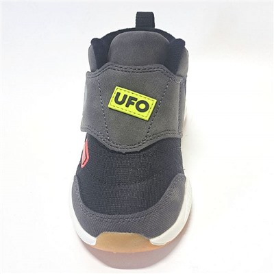 97-020G черн/сер Ботинки деми для мальчиков (22-26)/12
