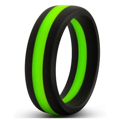 Черно-зеленое эрекционное кольцо Silicone Go Pro Cock Ring