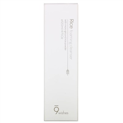9Wishes, Rice Foaming Cleanser, 4 fl oz (120 ml)