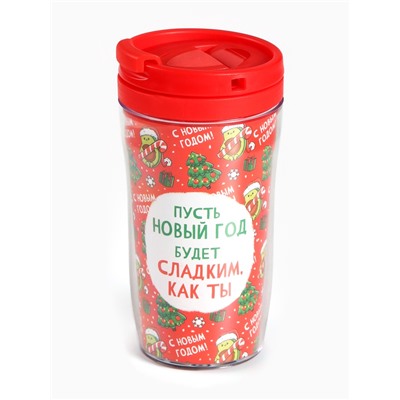 Чай чёрный в термостакане «Новый год будет сладким», вкус: яблочный штрудель, 20 г