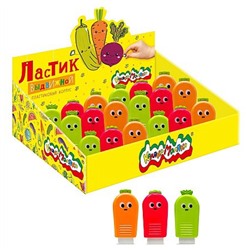 Ластик фигурный выдвижной "МОРКОВКИ" белый,термопл. рез. 40х78х78 мм 250055 ЛПКДКМ-3 Каляка-Маляка