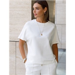 Футболка свободная из футера двухнитки с эластаном