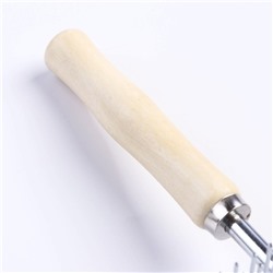 Расческа перпендикулярная Wood двухсторонняя, деревянная ручка