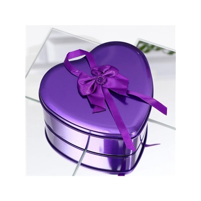 Мыльные розы и медвежонок, набор фиолетовый