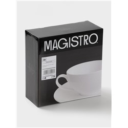 Чайная пара Magisto English tea party, 500 мл, фарфор, белая